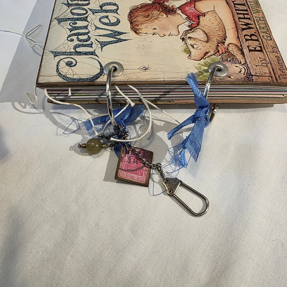 Handmade Colorful Scrapbook Art Junk Journals Set Of 4 Trendy Vintage Look NEW